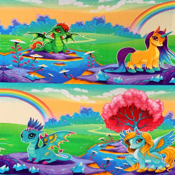 Úplet Ponny fairytale digital print panel