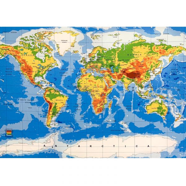 Úplet World map panel digital print