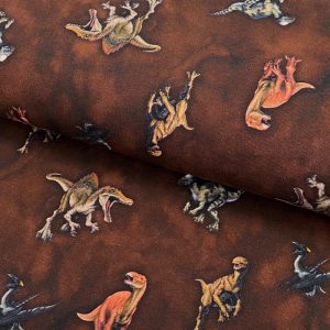 Úplet Jurassic world Roar brown digital print