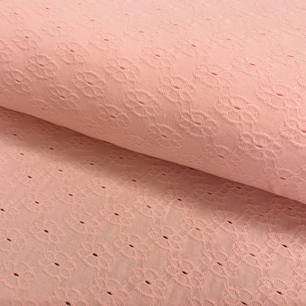 Úplet pletenina Embroidery pink