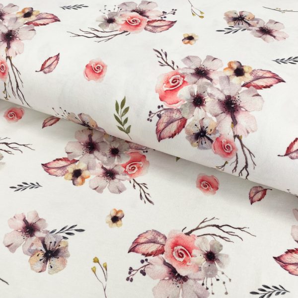 Úplet Snoozy fabrics Little flowers digital print