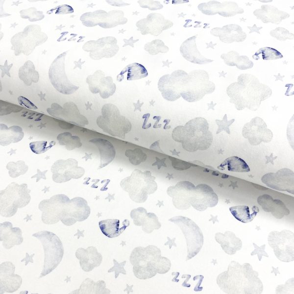 Úplet Snoozy fabrics Cloudy Zzzzz digital print