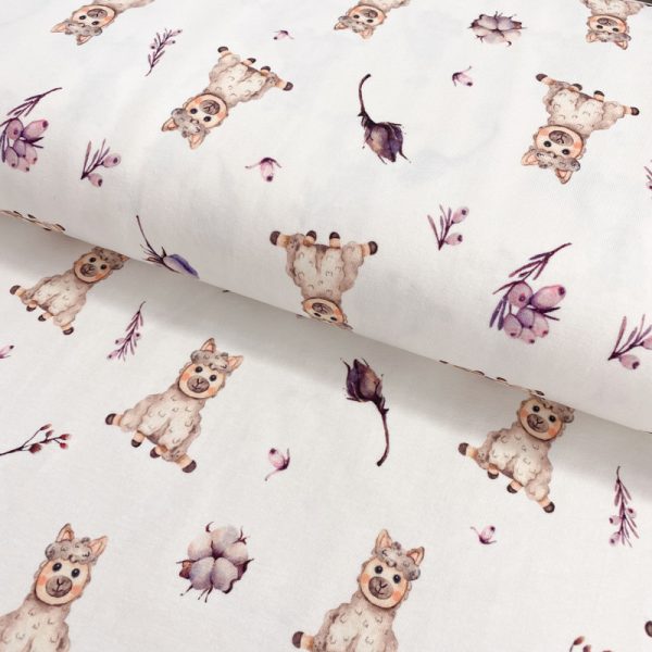 Úplet Snoozy fabrics Cute animals Sheep digital print