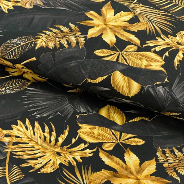 Úplet Jungle flowers gold digital print