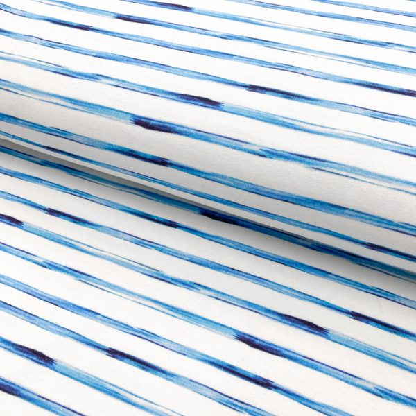 Úplet Snoozy fabrics Friends stripe navy digital print