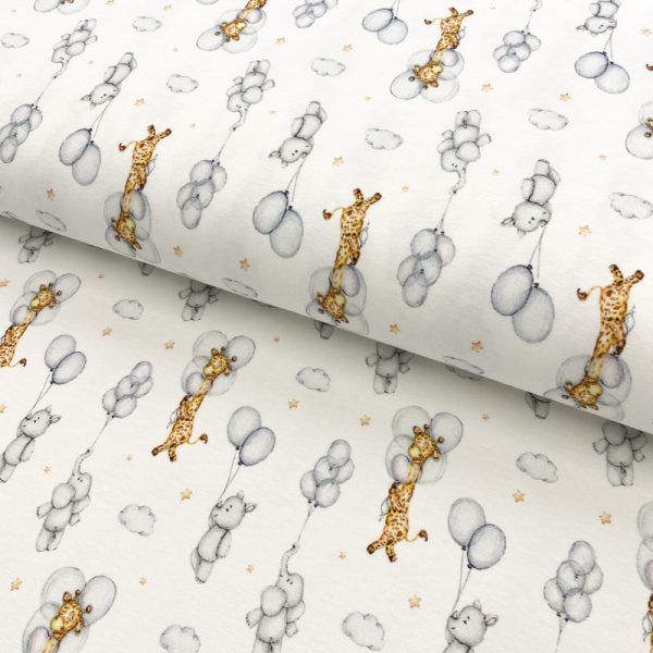 Úplet Snoozy fabrics Bubble giraffe digital print
