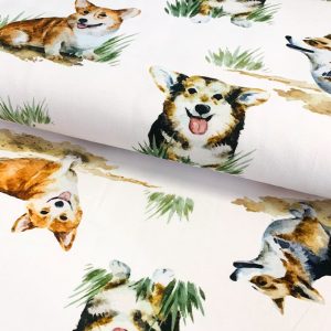 Úplet Corgi digital print