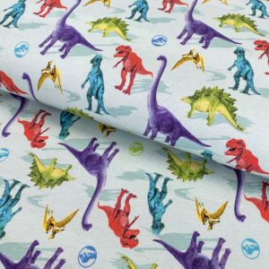 Úplet Jurassic world Monsters light blue digital print