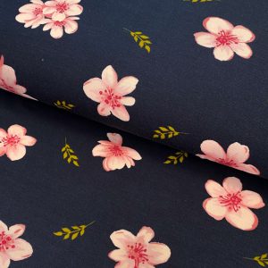 Úplet TENCEL modal Cherry blossom navy