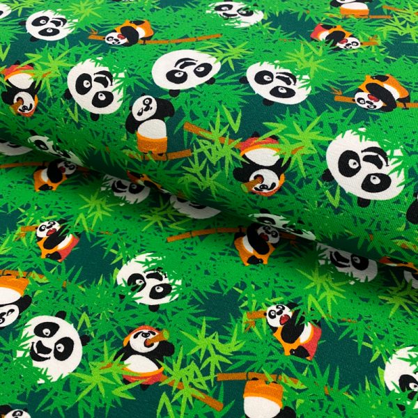 Úplet KUNG FU PANDA Hide and seek dark green digital print