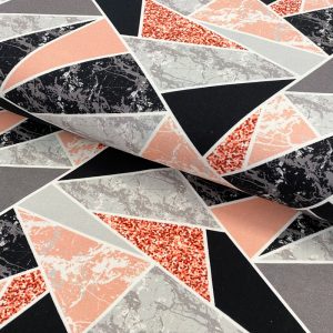 Úplet Geometrically pattern rose digital print