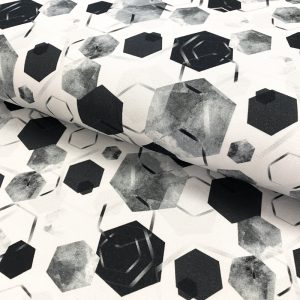 Úplet Hexagon mono digital print