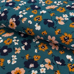 Úplet TENCEL modal Floral petrol