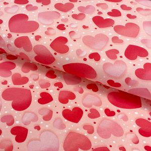 Úplet Valentinesday pink digital print