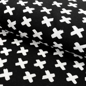 Úplet GOTS Graphic cross black