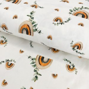 Úplet Snoozy fabrics Bear rainbow digital print