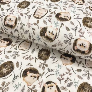 Úplet Snoozy fabrics Deer hedgehog digital print