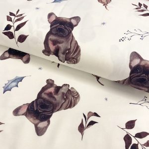 Úplet Snoozy fabrics French Bulldog BIG digital print