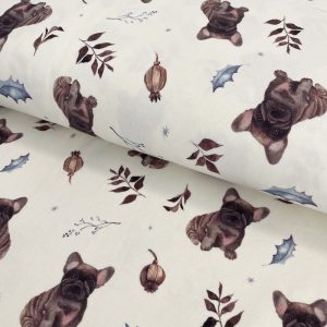 Úplet Snoozy fabrics French Bulldog little digital print