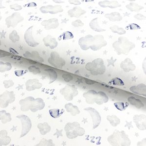 Úplet Snoozy fabrics Cloudy Zzzzz digital print