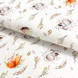 Úplet Snoozy fabrics Ember food supplies digital print