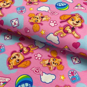 Úplet Paw patrol Sky pink digital print