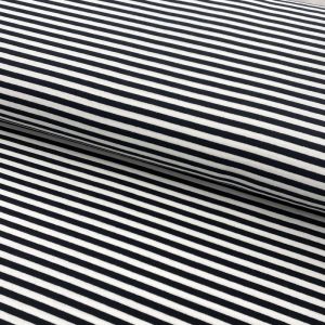 Úplet Jacquard stripe black white digital print