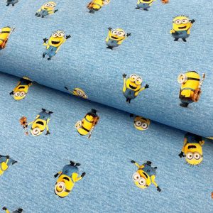 Úplet MINIONS Hello Minions blue digital print