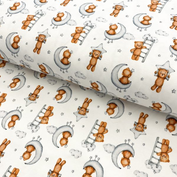 Úplet Snoozy fabrics Sweet dreams hanging bear digital print